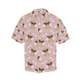 Cute unicorn pug pattern Men's All Over Print Hawaiian Shirt