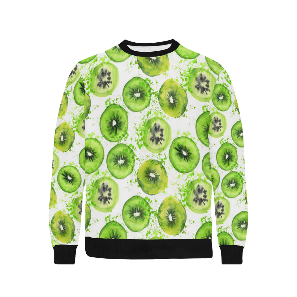 Watercolor kiwi pattern Men's Crew Neck Sweatshirt