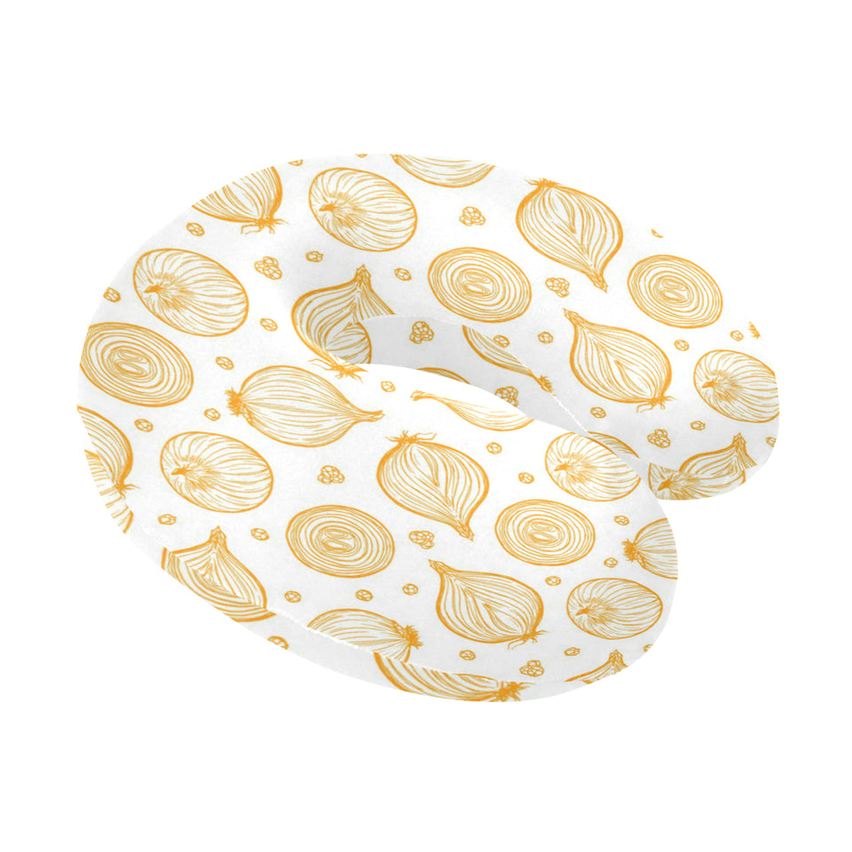 hand drawn onion pattern U-Shaped Travel Neck Pillow