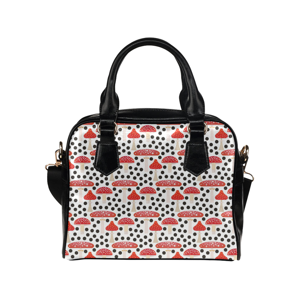 Red mushroom dot pattern Shoulder Handbag