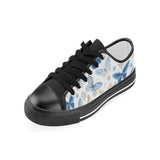 blue butterfly pattern Kids' Boys' Girls' Low Top Canvas Shoes Black Fulfilled In US