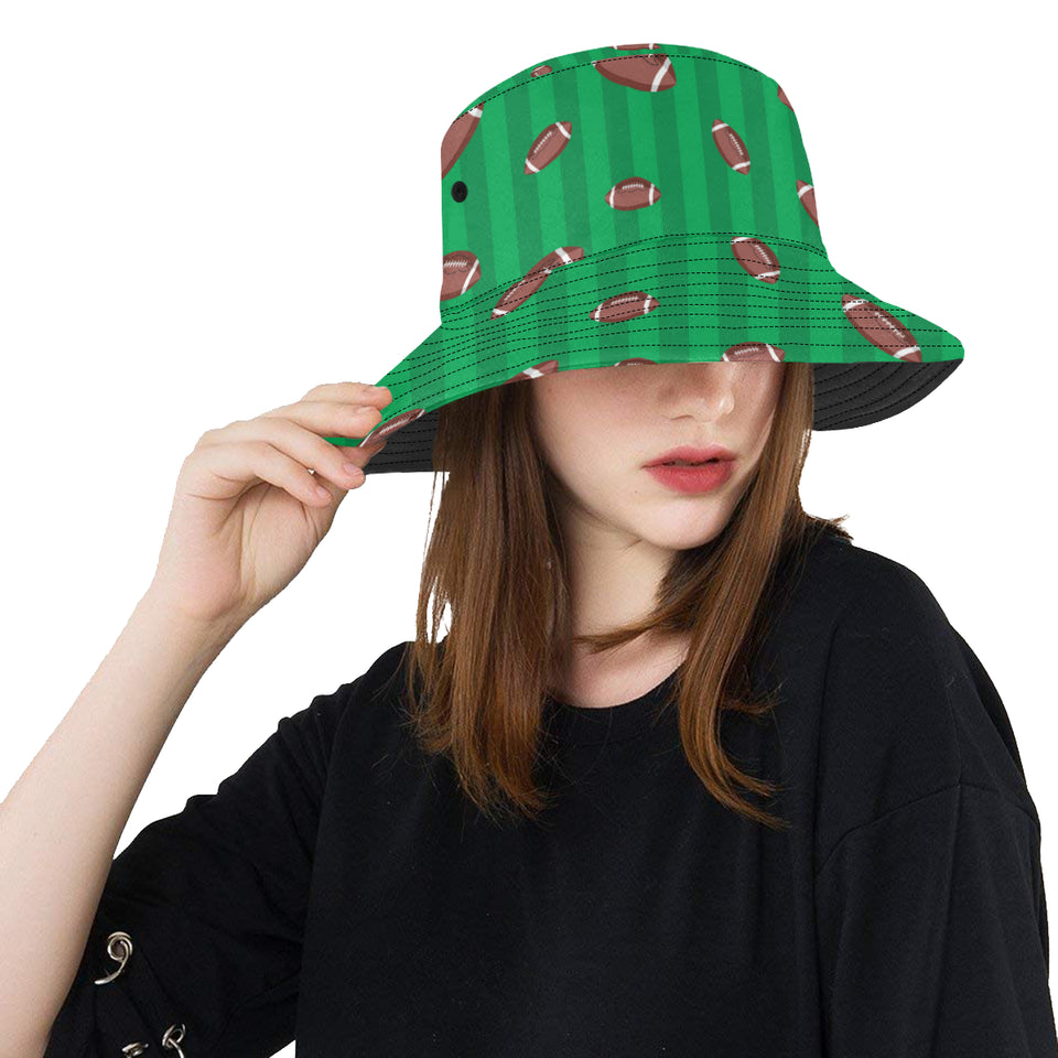 American football ball field background Unisex Bucket Hat