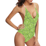 Slices of Lime pattern Women's One-Piece Swimsuit