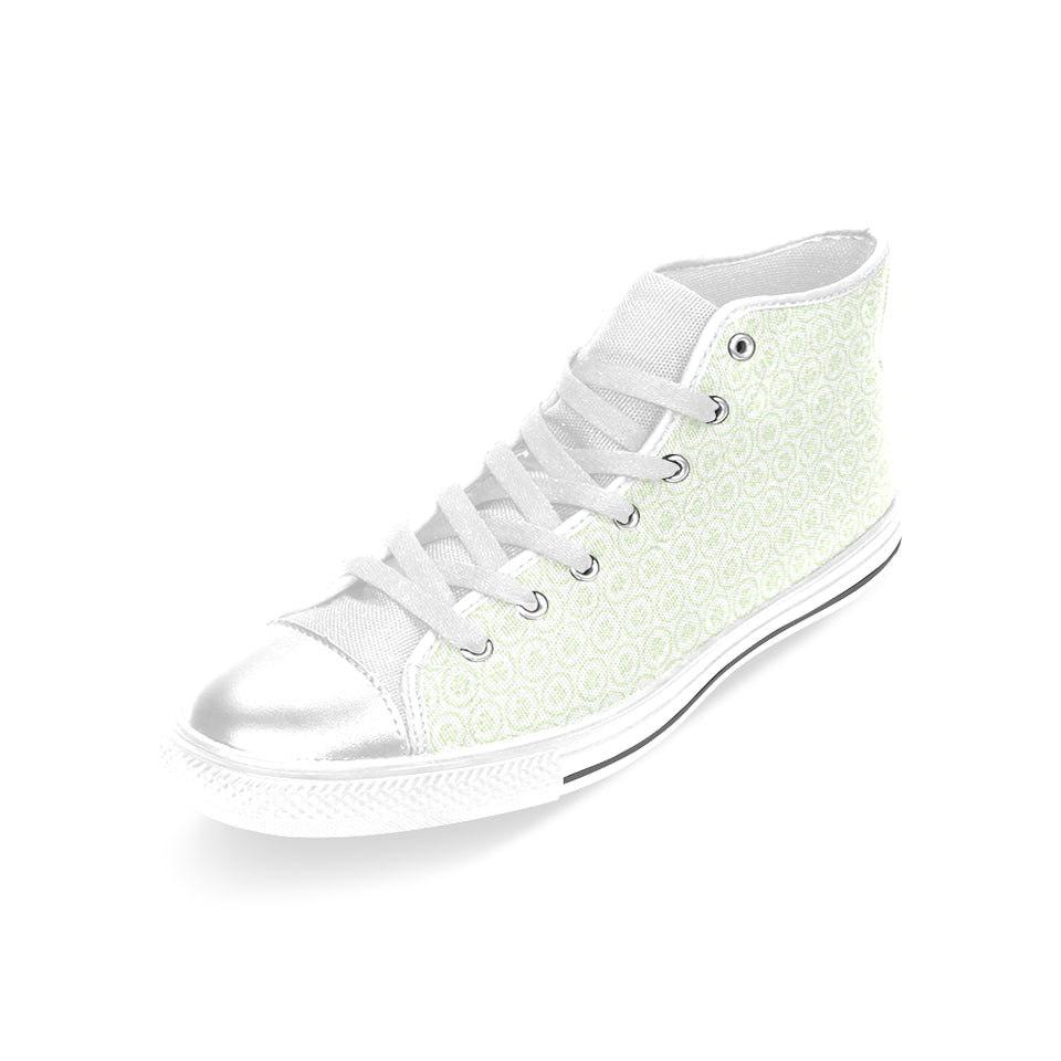 Cucumber pattern background Women's High Top Canvas Shoes White