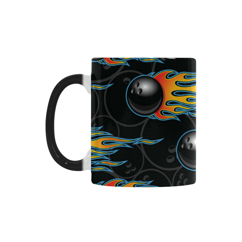 Bowling balls flame pattern Morphing Mug Heat Changing Mug