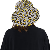 Gray Leopard print pattern Unisex Bucket Hat