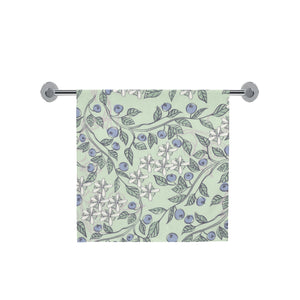 hand drawn blueberry pattern Bath Towel