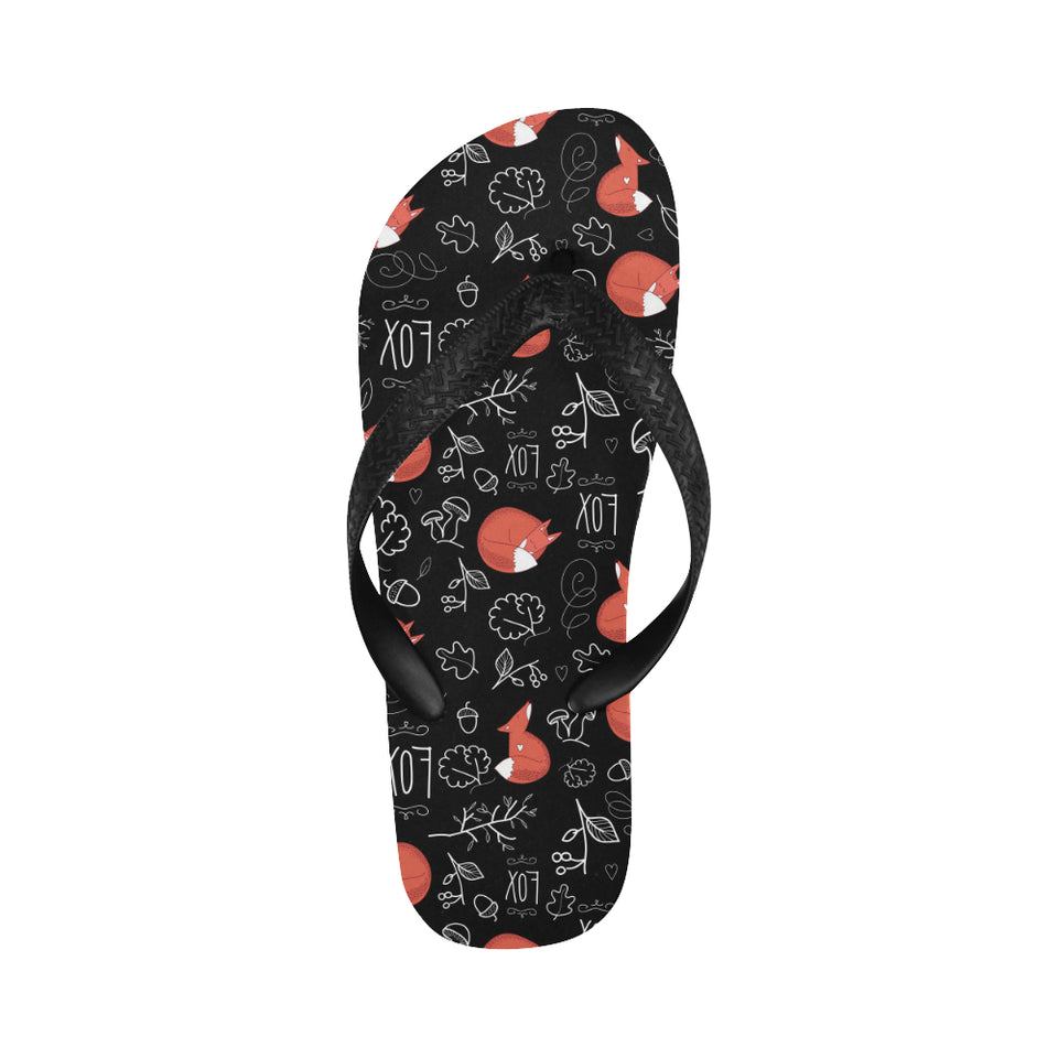 fox sleeping fox pattern Unisex Flip Flops