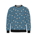 Cute boston terrier dog spattern Men's Crew Neck Sweatshirt