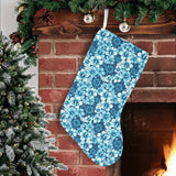 Hibiscus Pattern Print Design 03 Christmas Stocking