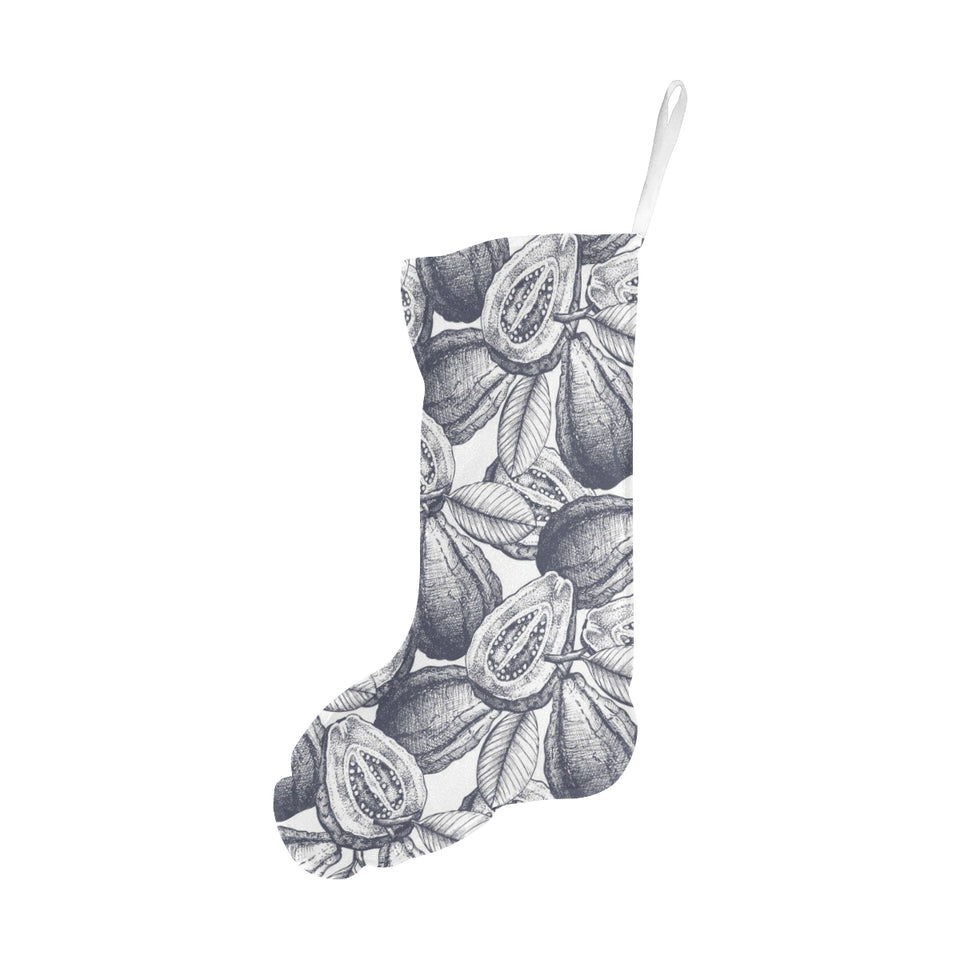 Guava tropical hand drawn pattern Christmas Stocking