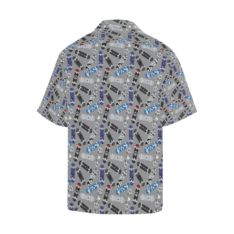 Skate Board Pattern Print Design 03 Men's All Over Print Hawaiian Shirt (Model T58)