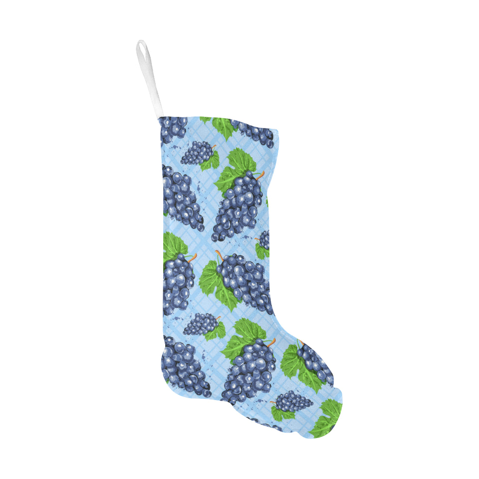 Watercolor grape pattern Christmas Stocking