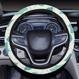 Green ginkgo leaves pattern Car Steering Wheel Cover