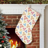 Teddy Bear Pattern Print Design 05 Christmas Stocking
