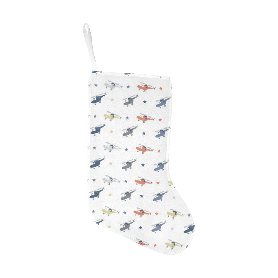 Cute helicopter star pattern Christmas Stocking