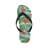 heliconia palm and monstera  leaves pattern Unisex Flip Flops
