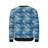 Shark hand drawn Men's Crew Neck Sweatshirt