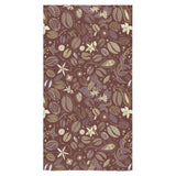 Coffee bean flower pattern Bath Towel