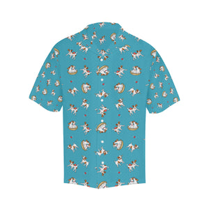 Jack Russel Pattern Print Design 03 Men's All Over Print Hawaiian Shirt (Model T58)