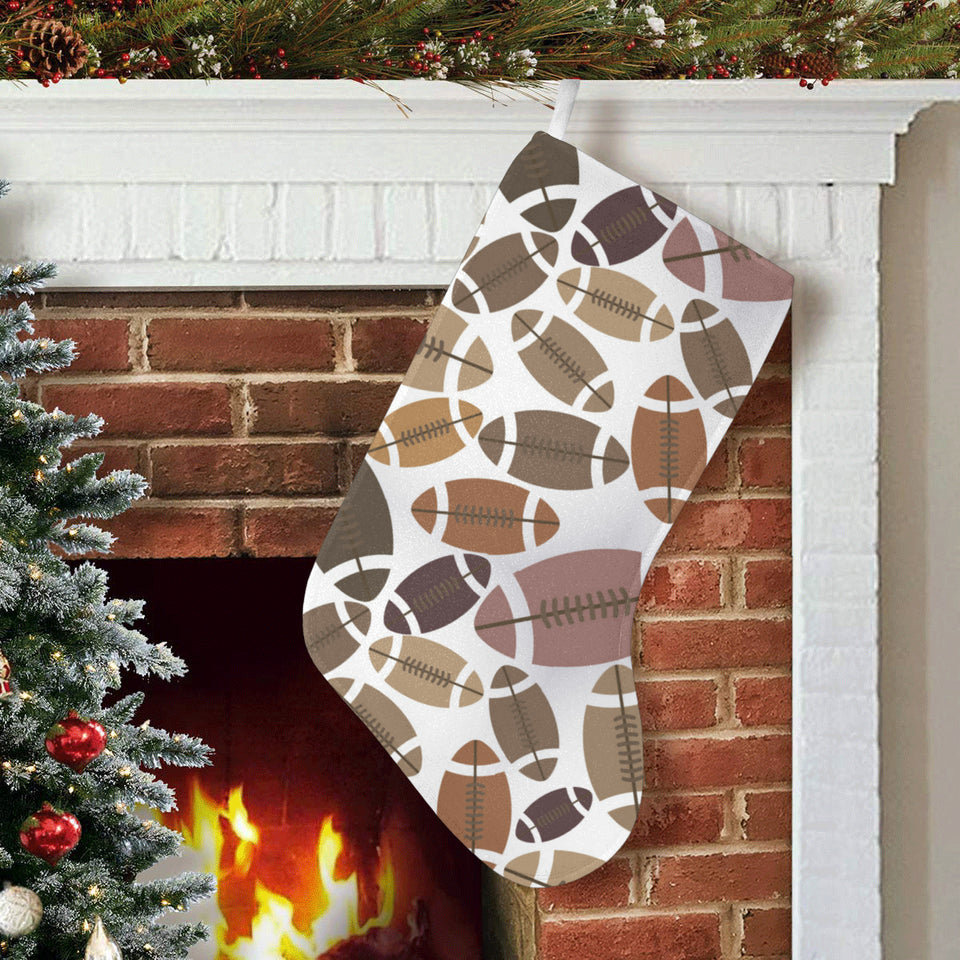 American football ball pattern Christmas Stocking