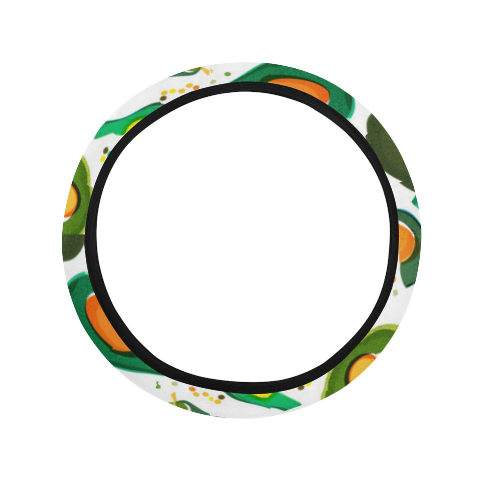 Avocado design pattern Car Steering Wheel Cover