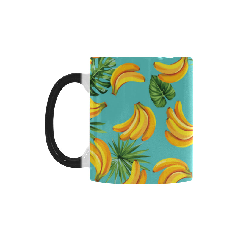 Banana Palm Leaves pattern background Morphing Mug Heat Changing Mug