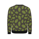 Hop pattern black background Men's Crew Neck Sweatshirt