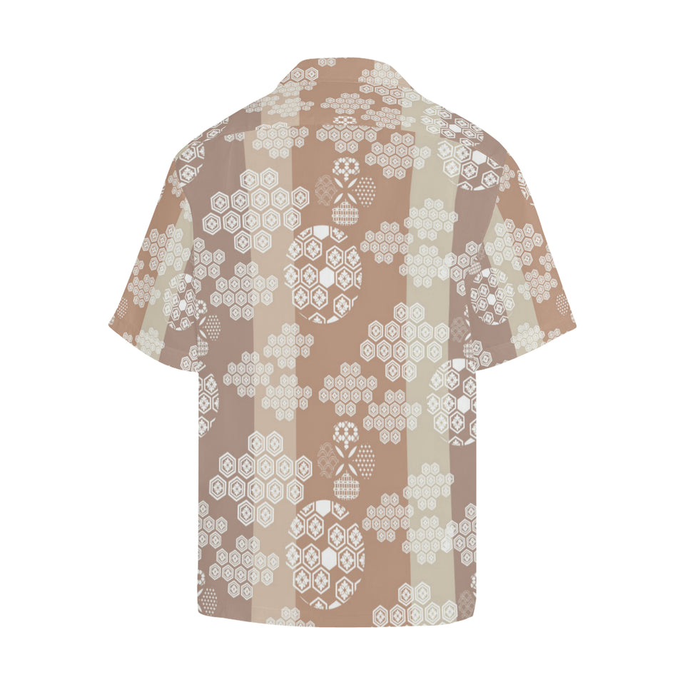 Beautiful hexagon japanese  pattern Men's All Over Print Hawaiian Shirt