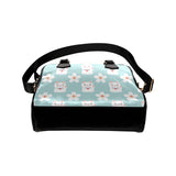 Maneki neko cat sakura Shoulder Handbag