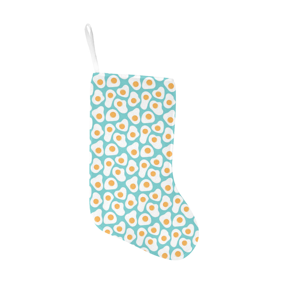 Fried Eggs Pattern Print Design 04 Christmas Stocking