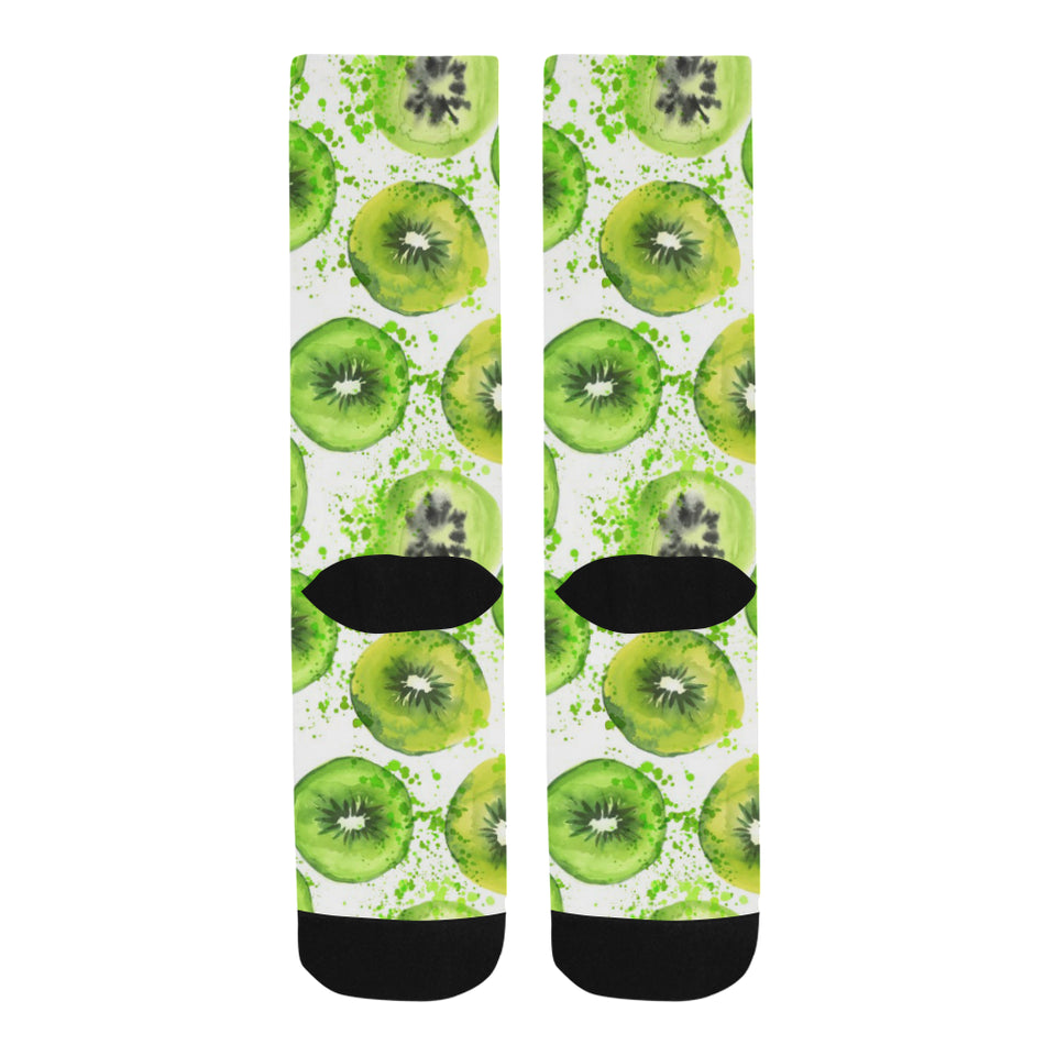 Watercolor kiwi pattern Crew Socks