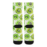 Watercolor kiwi pattern Crew Socks