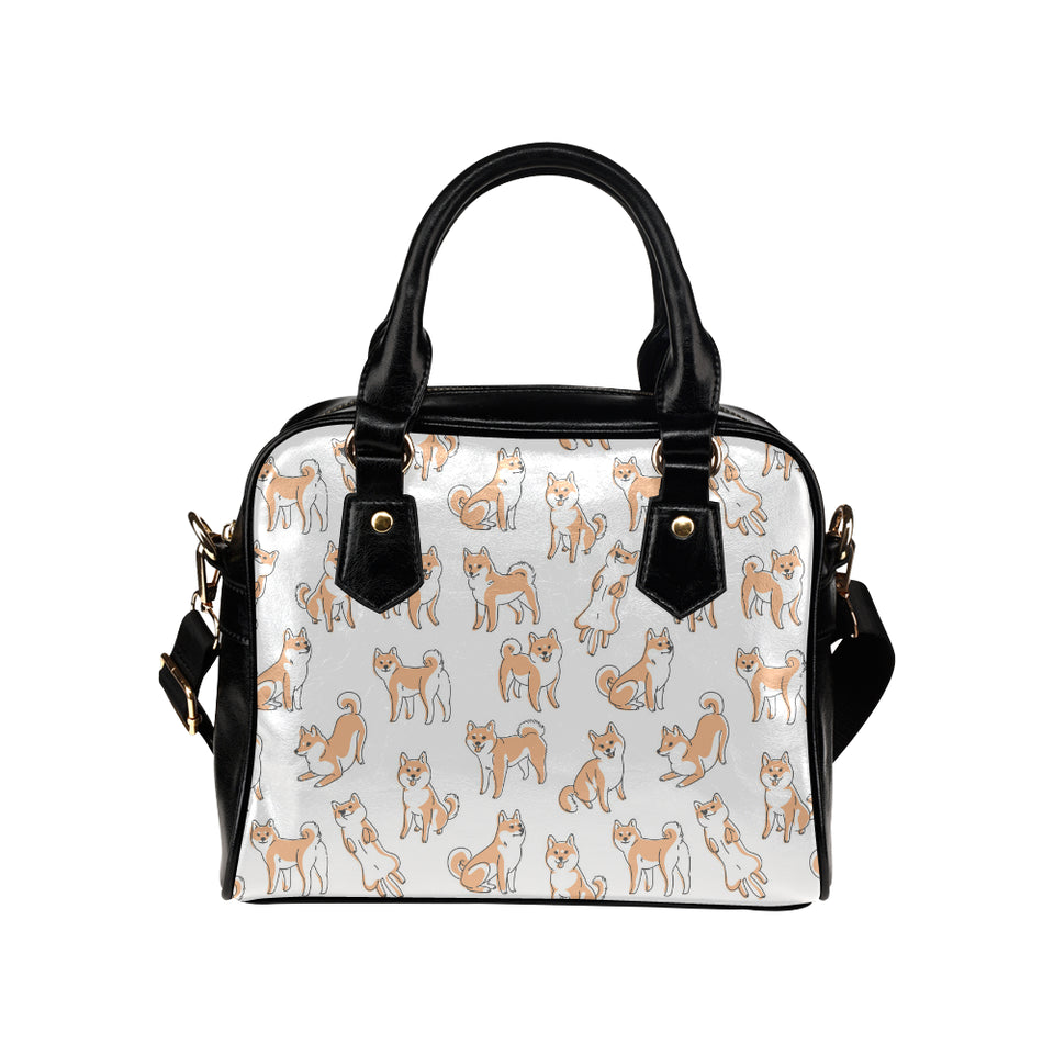 shiba inu dog pattern Shoulder Handbag