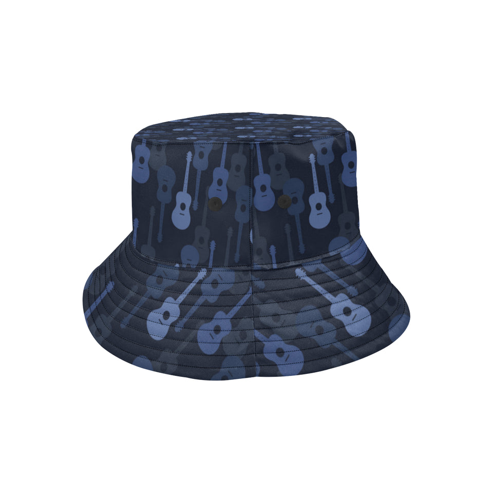 Blue Theme guitar pattern Unisex Bucket Hat
