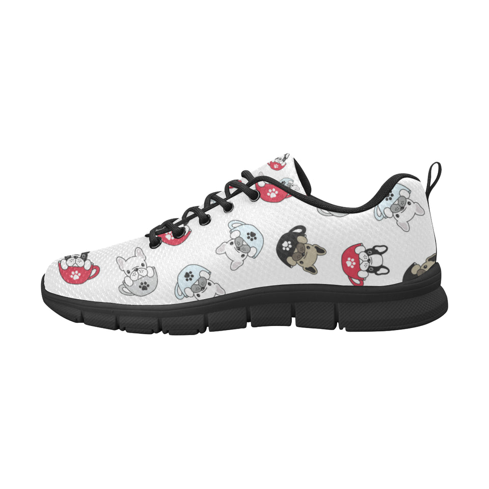 French bulldog cup paw pattern Women's Sneaker Shoes