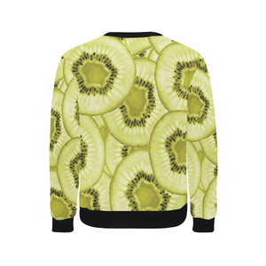 Sliced kiwi pattern Men's Crew Neck Sweatshirt