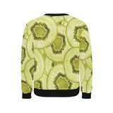 Sliced kiwi pattern Men's Crew Neck Sweatshirt