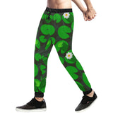 Frog waterlily pattern Unisex Casual Sweatpants