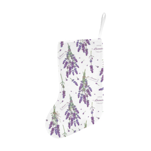 lavender flower design pattern Christmas Stocking