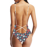 dragon fruits dark blue background Women's One-Piece Swimsuit