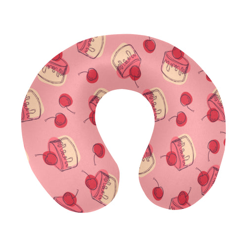 Cake cherry pattern U-Shaped Travel Neck Pillow