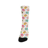 Color cute owl pattern Crew Socks