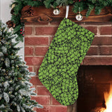 Green hop pattern Christmas Stocking