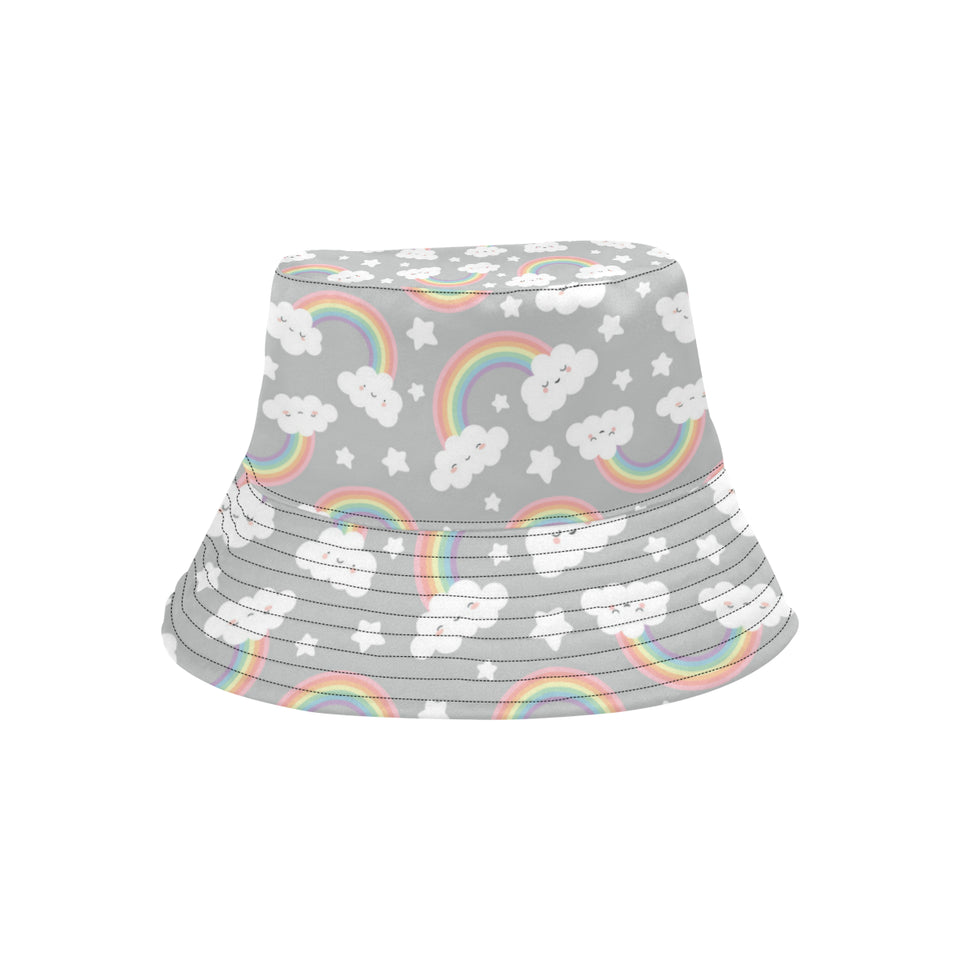 Cute rainbow clound star pattern Unisex Bucket Hat