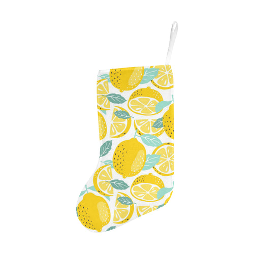 lemon design pattern Christmas Stocking
