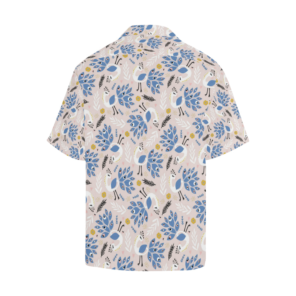 Cute peacock pattern Men's All Over Print Hawaiian Shirt