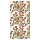 Red tulips and daffodils pattern Bath Towel