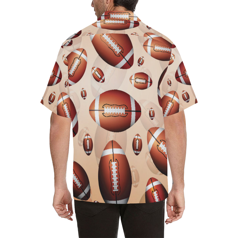 American football ball design pattern Men's All Over Print Hawaiian Shirt