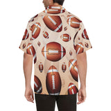 American football ball design pattern Men's All Over Print Hawaiian Shirt